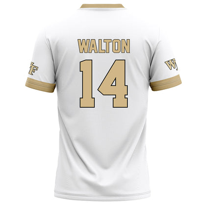 Wake Forest - NCAA Football : Tyler Walton - White Football Jersey-1