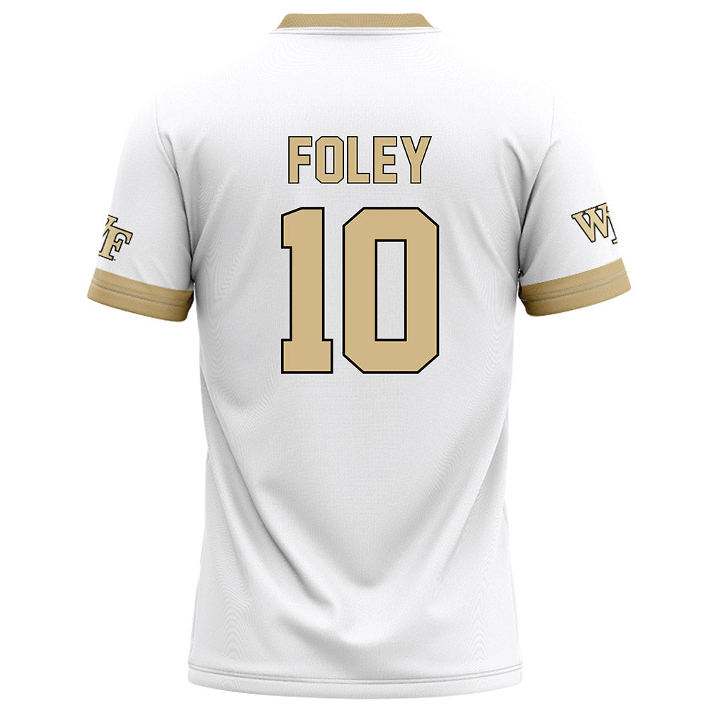 Wake Forest - NCAA Football : Jack Foley - White Football Jersey-1