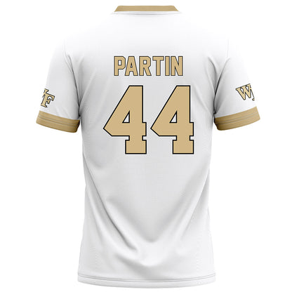 Wake Forest - NCAA Football : Monroe Partin - White Football Jersey-1