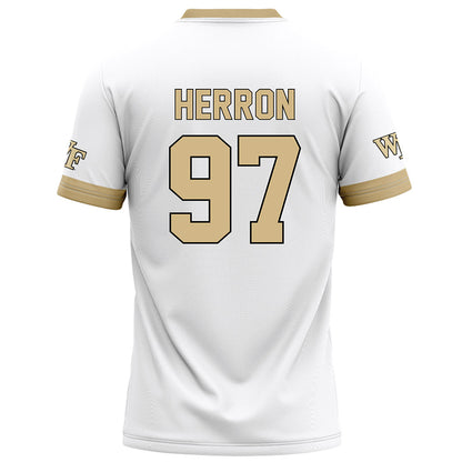 Wake Forest - NCAA Football : Matthew Herron - White Football Jersey-1