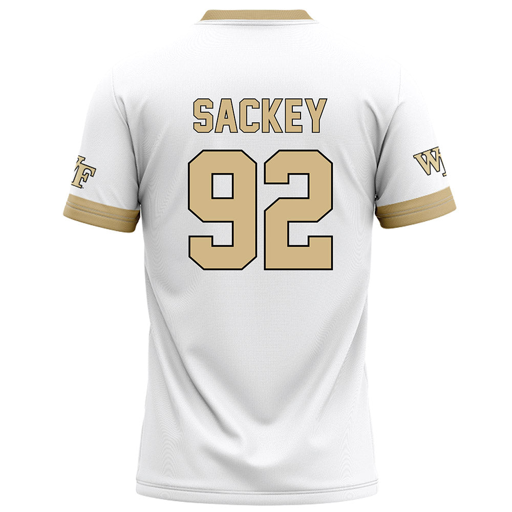 Wake Forest - NCAA Football : Sefa Sackey - White Football Jersey-1