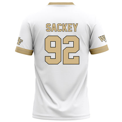 Wake Forest - NCAA Football : Sefa Sackey - White Football Jersey-1