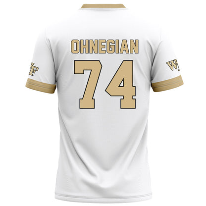 Wake Forest - NCAA Football : John Ohnegian - White Football Jersey-1