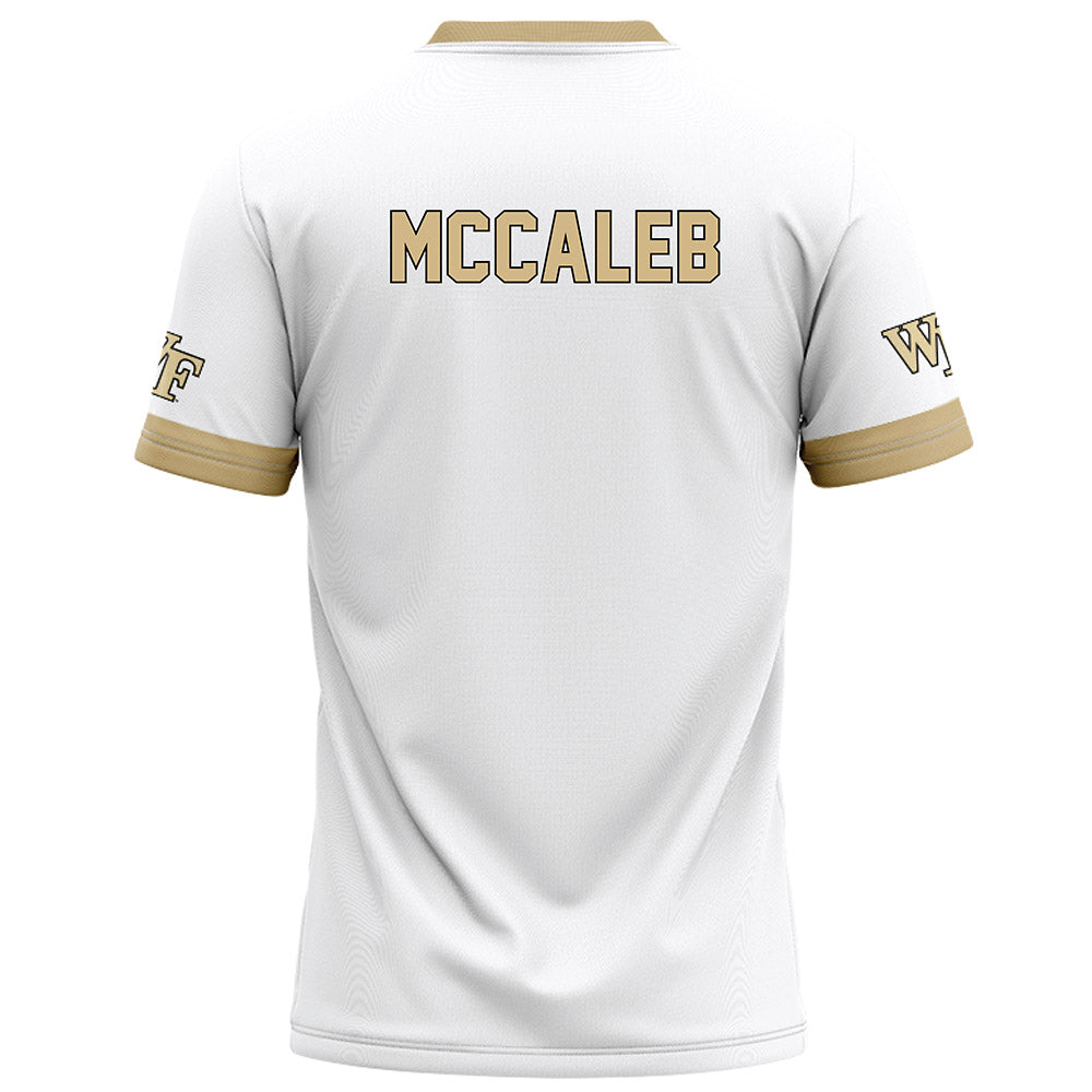 Wake Forest - NCAA Football : Kyndall McCaleb - White Football Jersey-1