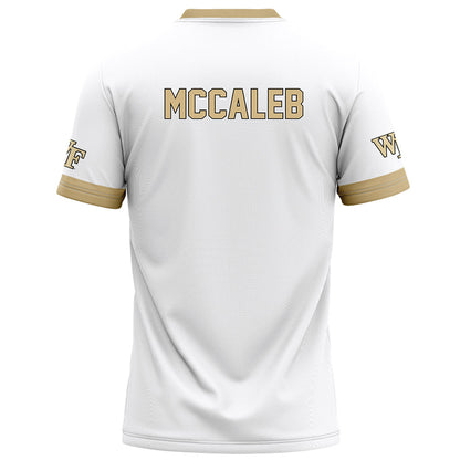Wake Forest - NCAA Football : Kyndall McCaleb - White Football Jersey-1