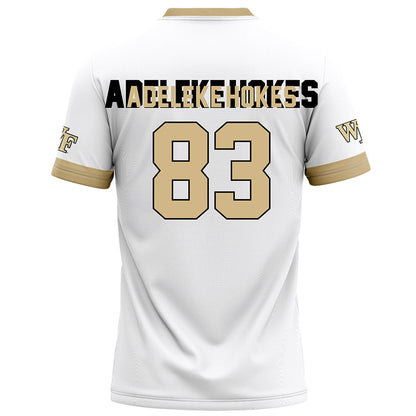 Wake Forest - NCAA Football : Kobe Adeleke-Hokes - White Football Jersey-1