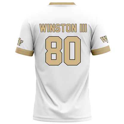 Wake Forest - NCAA Football : Braxton Winston III - White Football Jersey-1