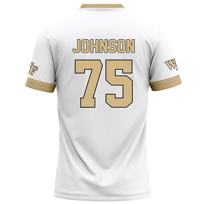 Wake Forest - NCAA Football : Derrell Johnson - White Football Jersey-1