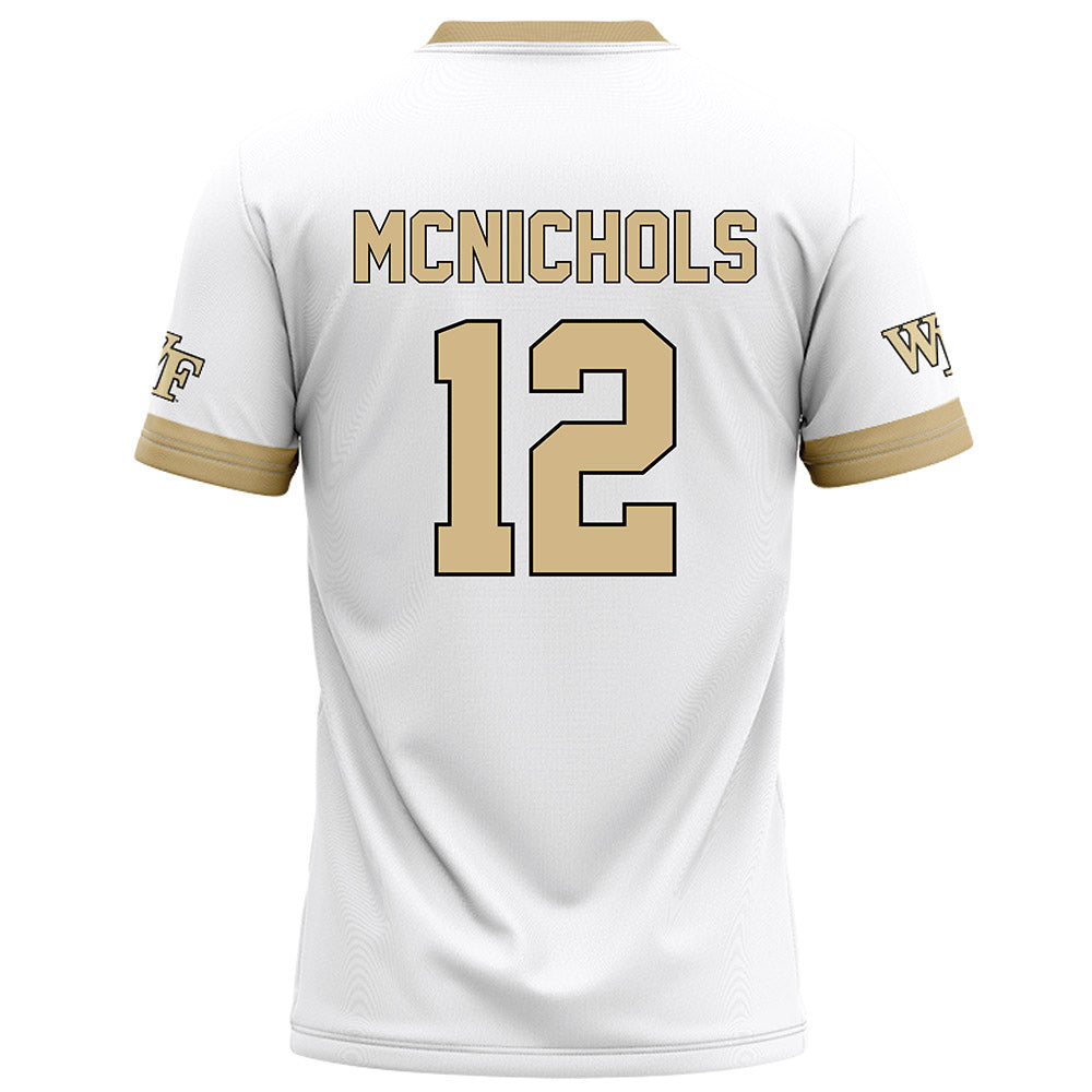 Wake Forest - NCAA Football : Tylan McNichols - White Football Jersey-1