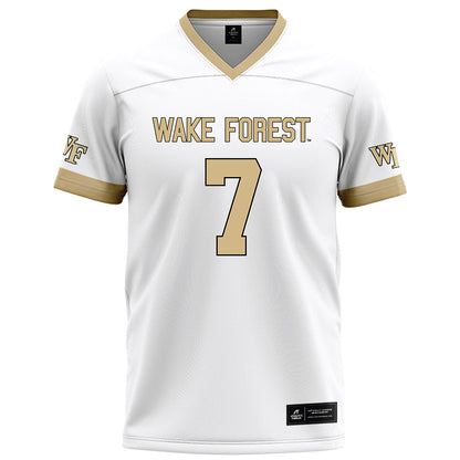 Wake Forest - NCAA Football : Wondame Davis Jr - White Football Jersey-0
