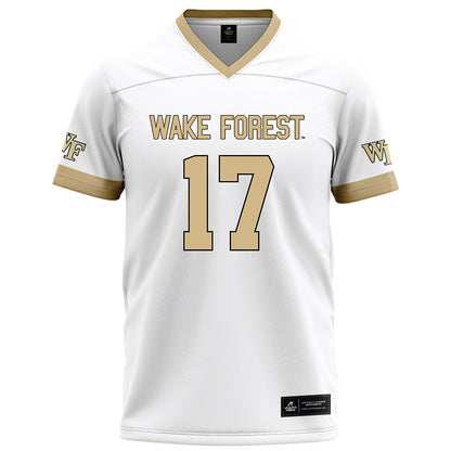 Wake Forest - NCAA Football : Grant Lawless - White Football Jersey-0