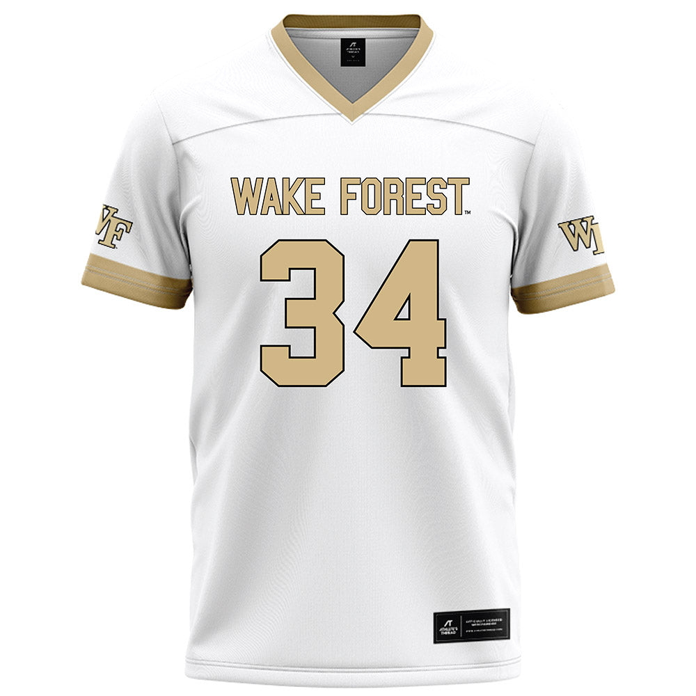 Wake Forest - NCAA Football : Micheal Ahoua - White Football Jersey-0