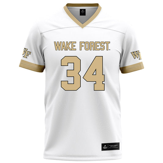 Wake Forest - NCAA Football : Micheal Ahoua - White Football Jersey-0