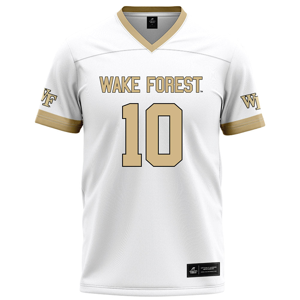 Wake Forest - NCAA Football : Jack Foley - White Football Jersey-0