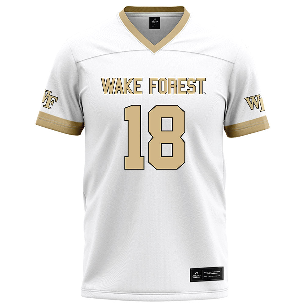 Wake Forest - NCAA Football : DJ Johnson - White Football Jersey-0