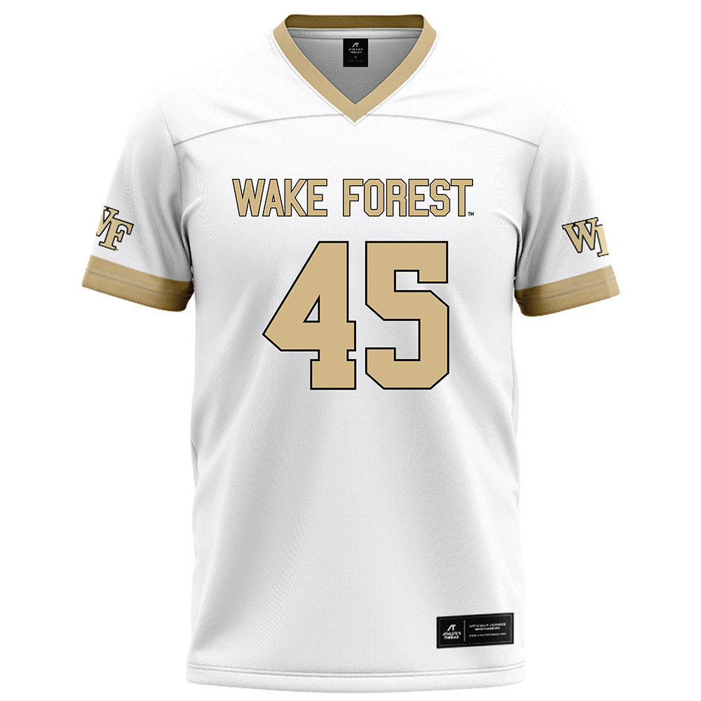 Wake Forest - NCAA Football : Ethan Hyams - White Football Jersey-0