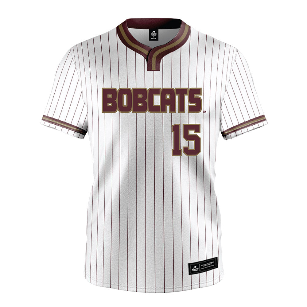Texas State - NCAA Softball : Karmyn Bass - White Pinstripe Jersey-0