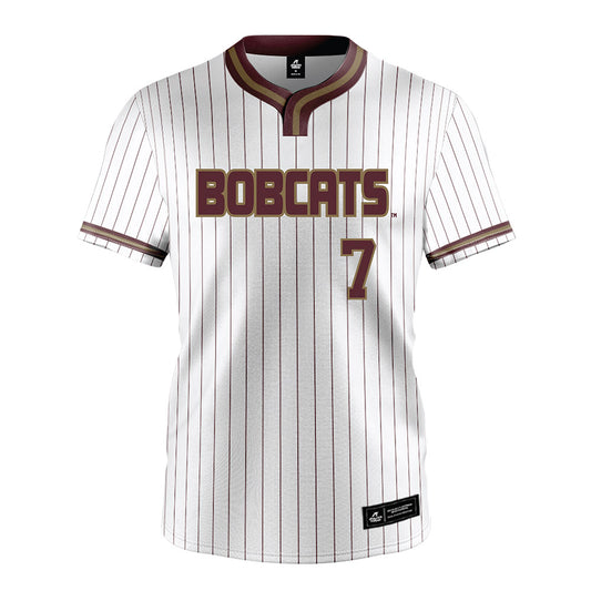 Texas State - NCAA Softball : Jayleigh Dressler - White Pinstripe Jersey-0