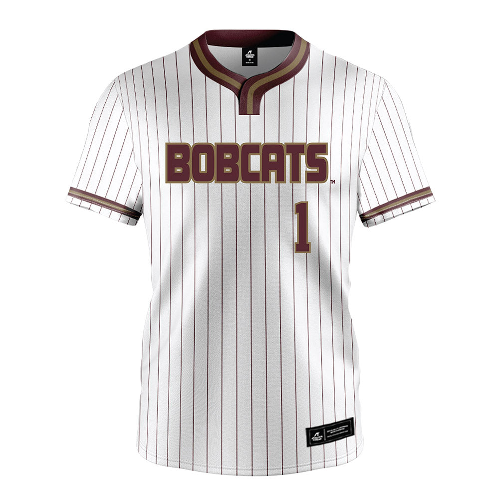 Texas State - NCAA Softball : Maddie Kingslien - White Pinstripe Jersey-0