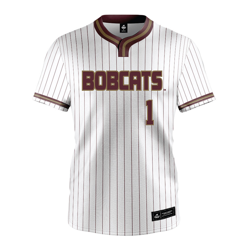 Texas State - NCAA Softball : Cadee Zimmer - White Pinstripe Jersey-0