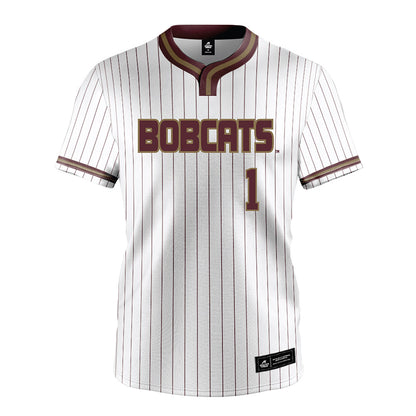 Texas State - NCAA Softball : Cadee Zimmer - White Pinstripe Jersey-0