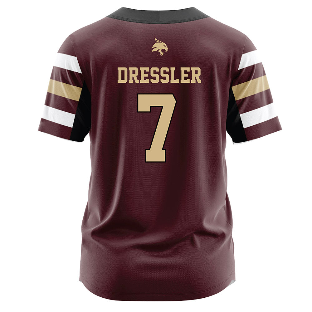Texas State - NCAA Softball : Jayleigh Dressler - Maroon Jersey-1
