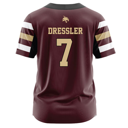 Texas State - NCAA Softball : Jayleigh Dressler - Maroon Jersey-1