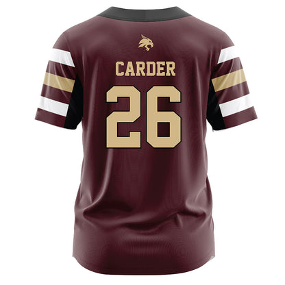 Texas State - NCAA Softball : Haley Carder - Maroon Jersey-1