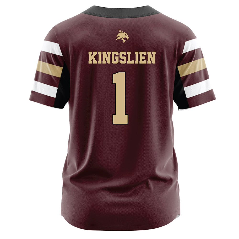Texas State - NCAA Softball : Maddie Kingslien - Maroon Jersey-1