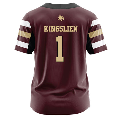 Texas State - NCAA Softball : Maddie Kingslien - Maroon Jersey-1