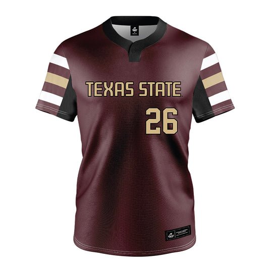 Texas State - NCAA Softball : Haley Carder - Maroon Jersey-0