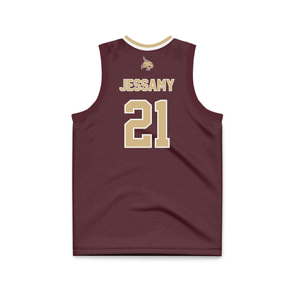 Texas State - NCAA Men's Basketball : Ronald Jessamy - Maroon Basketball Jersey-1
