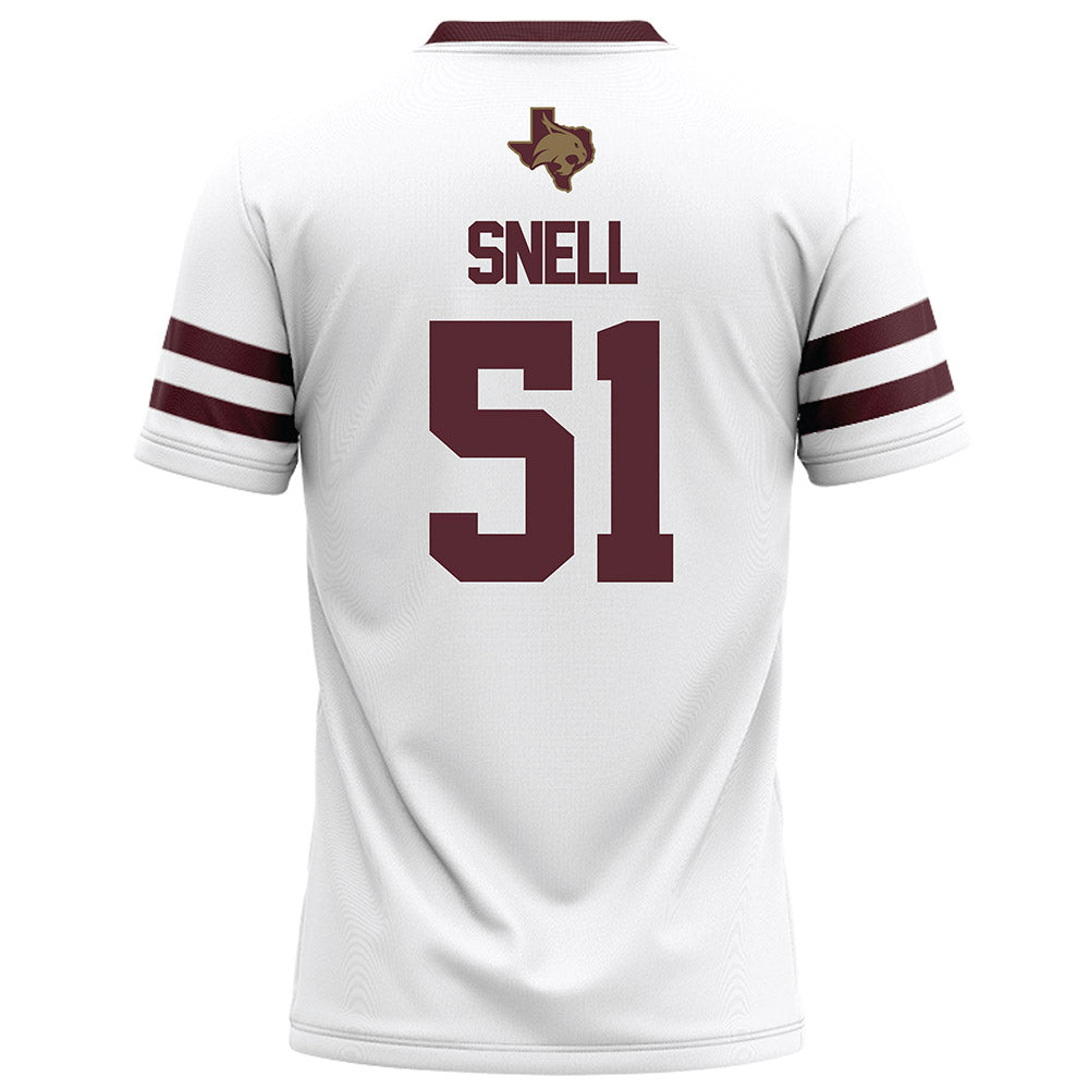 Texas State - NCAA Football : Darian Snell - White Football Jersey-1