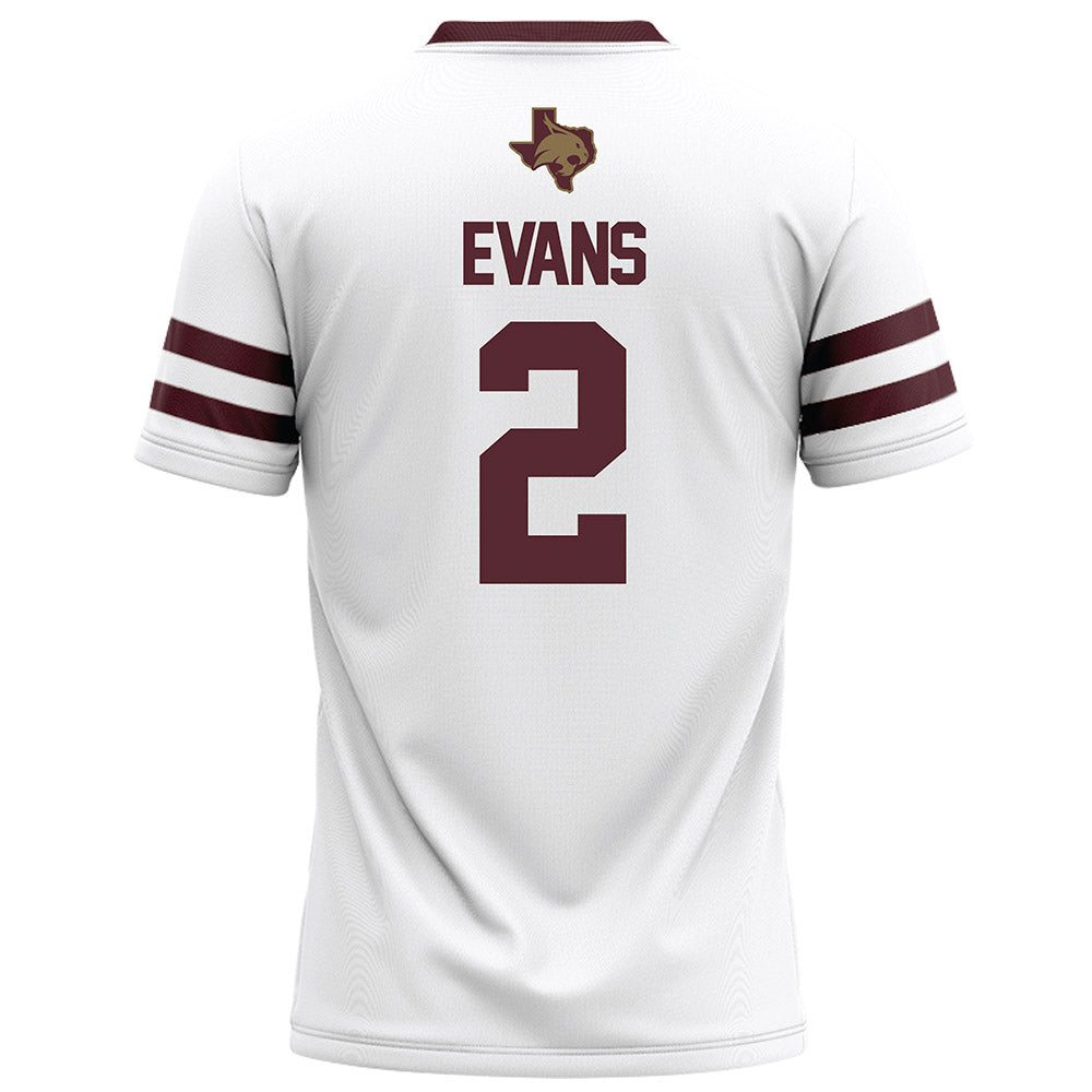 Texas State - NCAA Football : Kylen Evans - White Football Jersey-1