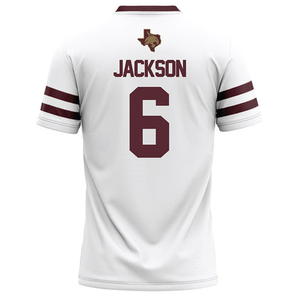 Texas State - NCAA Football : Dylan Jackson - White Football Jersey-1