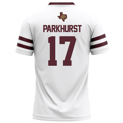 Texas State - NCAA Football : Gavin Parkhurst - White Football Jersey-1