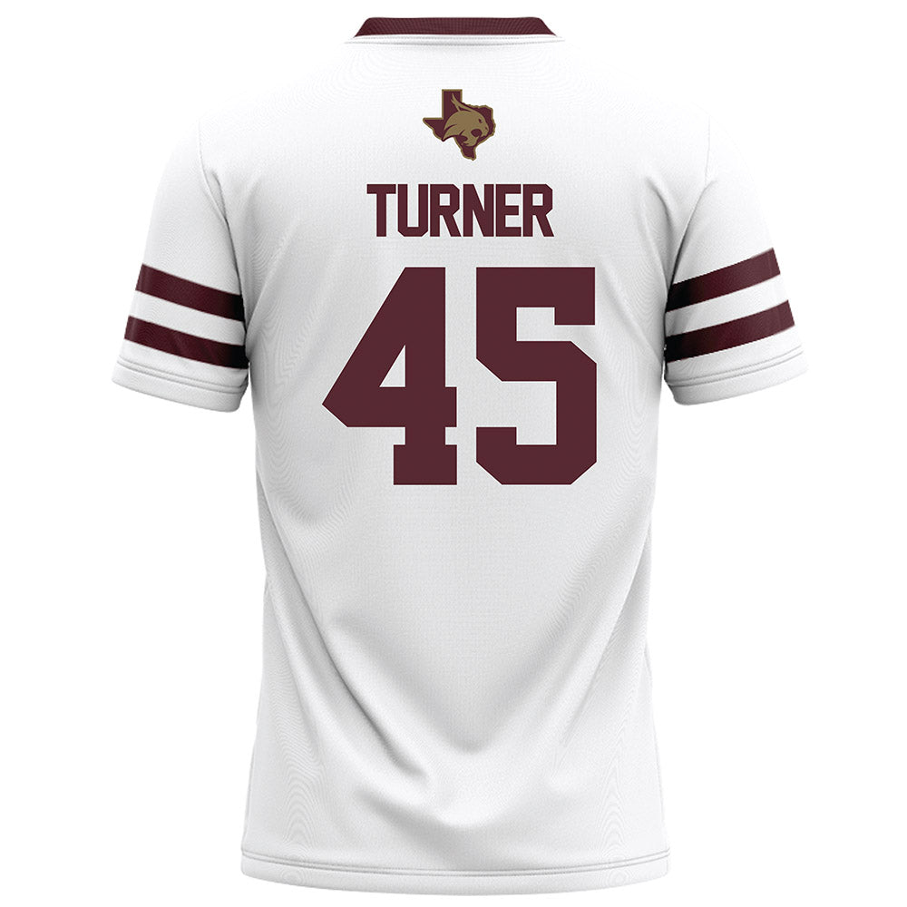 Texas State - NCAA Football : Austin Turner - White Football Jersey-1