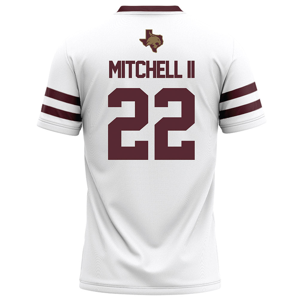 Texas State - NCAA Football : William Mitchell II - White Football Jersey-1