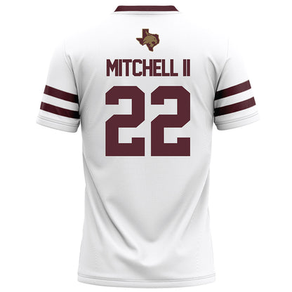 Texas State - NCAA Football : William Mitchell II - White Football Jersey-1