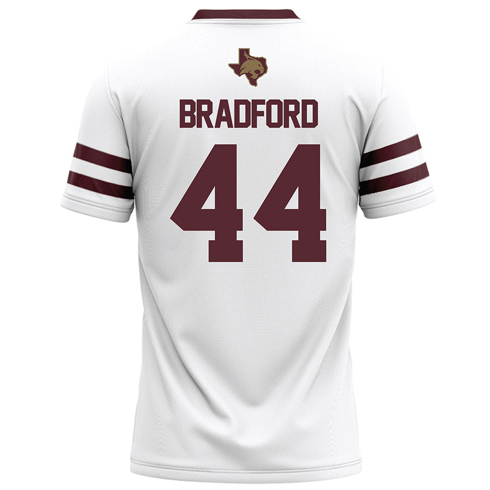 Texas State - NCAA Football : Phillip Bradford - White Football Jersey-1