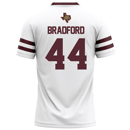 Texas State - NCAA Football : Phillip Bradford - White Football Jersey-1
