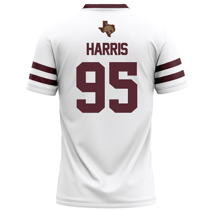Texas State - NCAA Football : Jaylen Harris - White Football Jersey-1