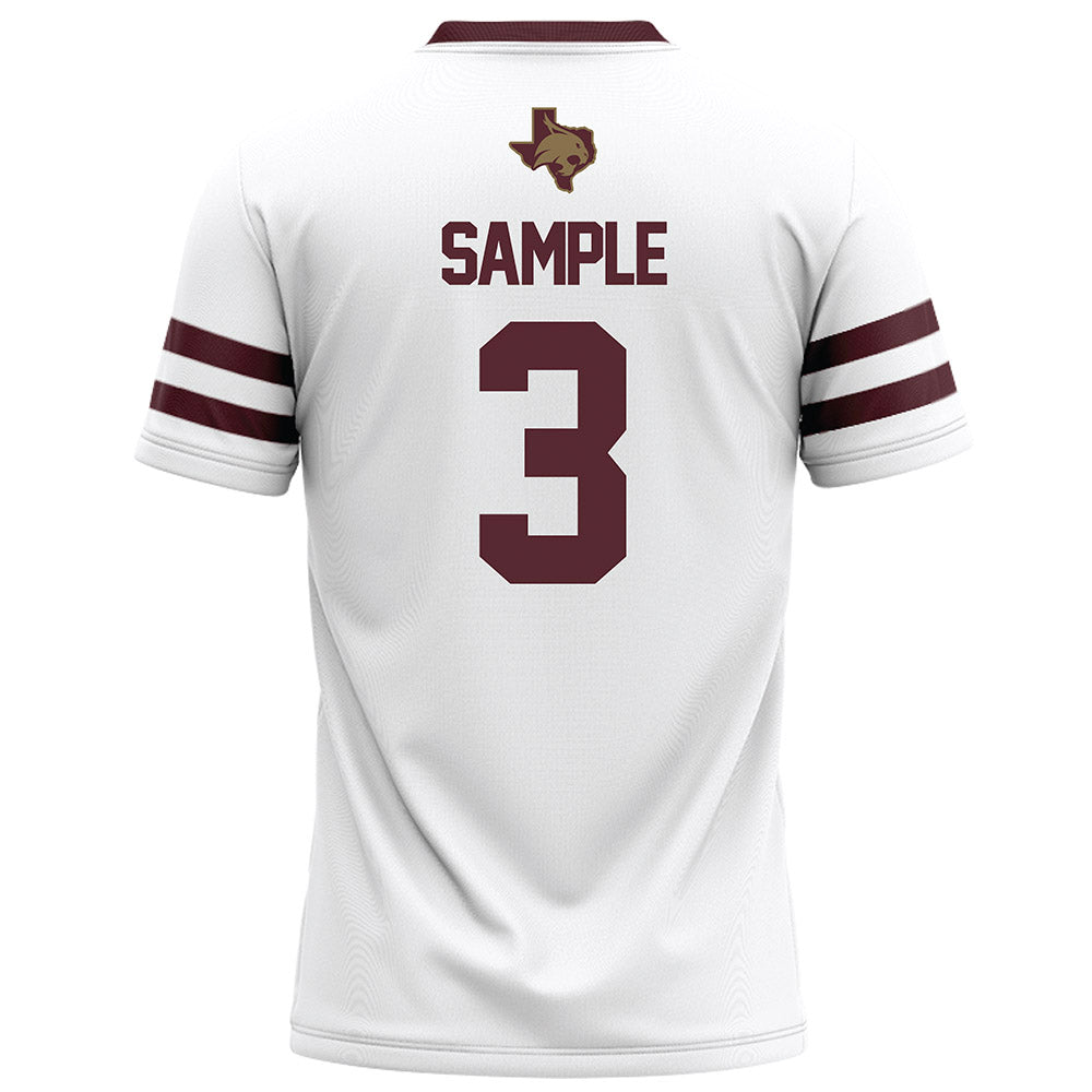 Texas State - NCAA Football : Zechariah Sample - White Football Jersey-1