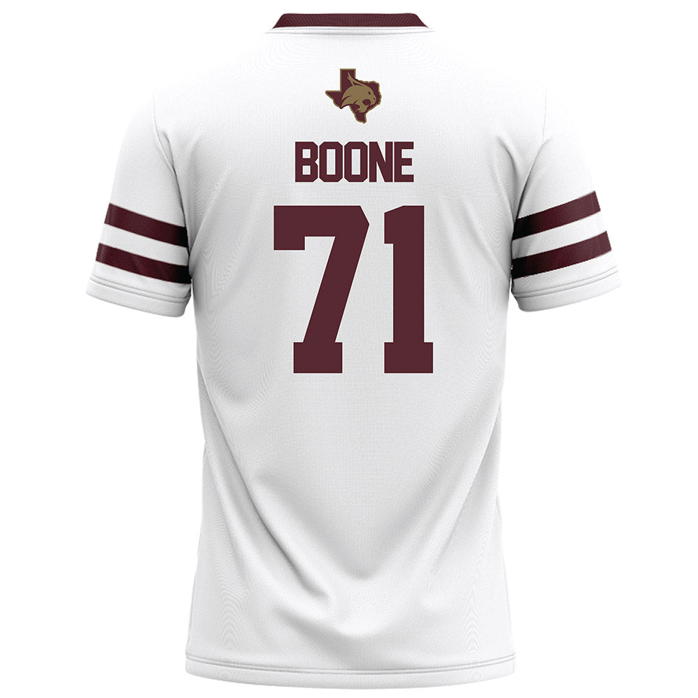 Texas State - NCAA Football : William Boone - White Football Jersey-1