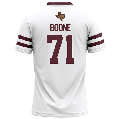 Texas State - NCAA Football : William Boone - White Football Jersey-1