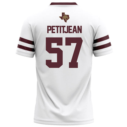 Texas State - NCAA Football : Lincoln Petitjean - White Football Jersey-1