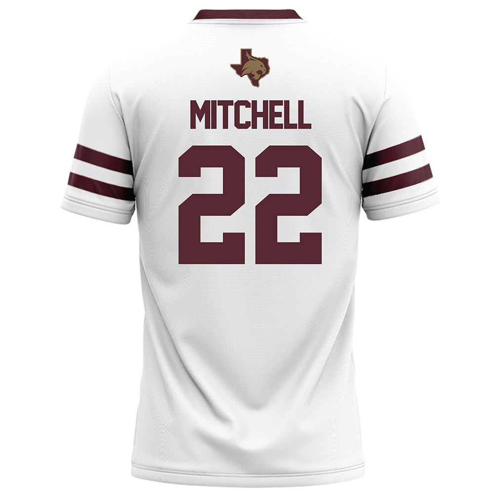 Texas State - NCAA Football : Will Mitchell - White Football Jersey-1