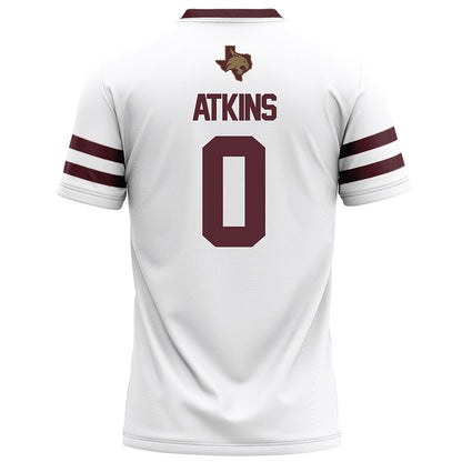 Texas State - NCAA Football : Taji Atkins - White Football Jersey-1