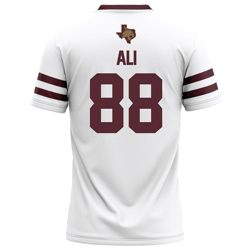 Texas State - NCAA Football : Jussiah Ali - White Football Jersey-1
