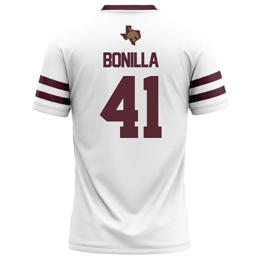 Texas State - NCAA Football : Jacob Bonilla - White Football Jersey-1